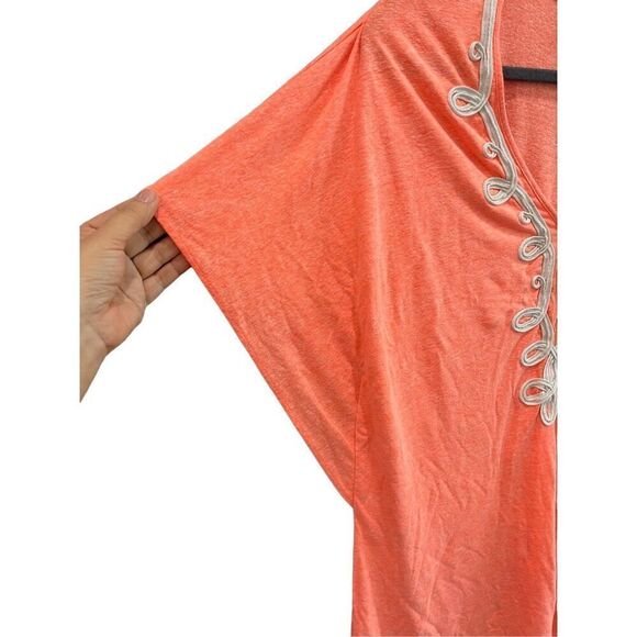 Lilly Pulitzer Womens Orange Keyhole Embroidered Cover Up Swimwear Size Small - Picture 4 of 11